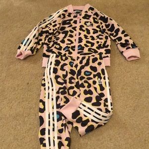 Adidas leopard sweatsuit